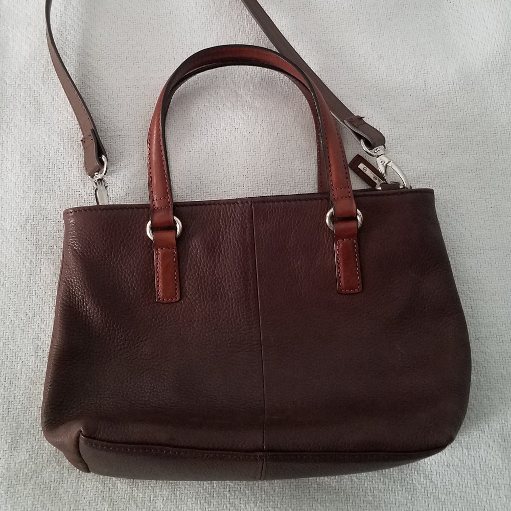 Fossil Brown Leather Crossbody Bag